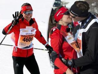 Φωτογραφία για ΠΙΠΑ ΜΙΝΤΛΕΤΟΝ Παθιασμένα φιλιά στις χιονοδρομικές πίστες