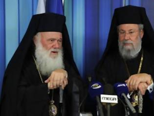 Φωτογραφία για Ιερώνυμος σε Αρχιεπίσκοπο Κύπρου: ''Τώρα προέχει η ενότητα του Ελληνισμού''