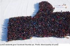 Έφτιαξαν ένα γιγαντιαίο… ζωντανό Facebook Like!