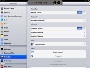 Φωτογραφία για TimerBar: Cydia tweak...Ένα χρονόμετρο παντού
