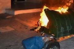 Ολοκλήρωσαν τη ...νυχτερινή διασκέδαση βάζοντας βάζοντας φωτιές σε κάδους