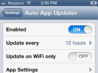 Φωτογραφία για Auto App Updater : Cydia tweak new