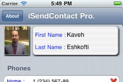 iSendContact Pro: Cydia tweak