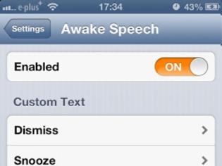 Φωτογραφία για Awake Speech: Cydia tweak update v 1.2.0-1