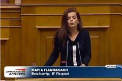Ερώτηση της βουλευτού Β' Πειραιά Μαρίας Γιαννακάκη σχετικά με την εκτεταμένη διάρκεια και τις κακές συνθήκες κράτησης στα Αστυνομικά Τμήματα