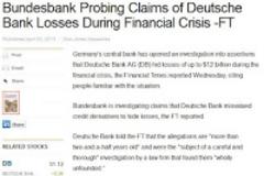 Η Deutche Bank έκρυβε τρύπα 12 δις δολαρίων...!!!