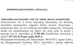 Περίληψη διαγωνισμού εργολάβων Δακοκτονίας 2012 στην Π.Ε.Αργολίδας