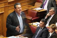 Αρχηγική εμφάνιση Καμμένου στη Βουλή