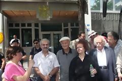 Παράσταση διαμαρτυρίας έξω από την Γερμανική Πρεσβεία