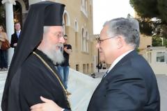 Συνάντηση Αρχιεπισκόπου Κύπρου με Λουκά Παπαδήμο