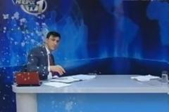 Γιαούρτια σε δημοσιογράφο εν ώρα εκπομπής