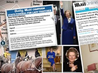 Φωτογραφία για Καμπάνια της Daily Mail για την Θάτσερ: «Της αξίζει μια καλύτερη κηδεία»