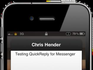 Φωτογραφία για QuickReply for Messenger iOS 6.0+:  Cydia tweak new