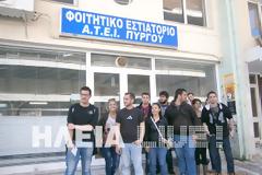 Διαμαρτυρία φοιτητών TEI Πύργου στη λέσχη σίτισης - Έφαγαν δωρεάν όλοι!