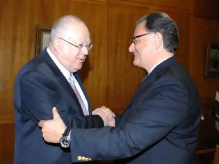Φωτογραφία για Συνάντηση Π. Παναγιωτόπουλου με τον Πρέσβη του Ισραήλ