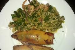 Γεμιστά καλαμάρια με σπανακόρυζο (ΥΓΙΕΙΝΗ ΣΥΝΤΑΓΗ)