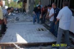 Απομάκρυνση αυθαιρέτων κατασκευών καταστημάτων στο Γκάζι από συνεργεία του δήμου Αθηναίων