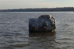 Τεράστια προτομή βρέθηκε να επιπλέει σε ποταμό στη Νέα Υόρκη