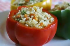 Νηστίσιμες γεμιστές πιπεριές