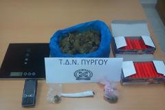 Γαστούνη: Συνελήφθη 27χρονος για χασίς και κροτίδες