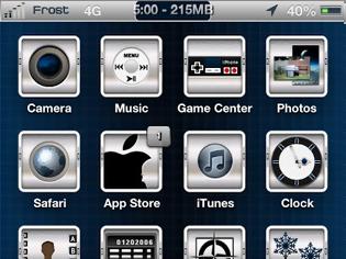Φωτογραφία για Frost HD i5: Cydia themes free....ένα δροσερό θέμα για το iphone
