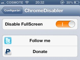 Φωτογραφία για ChromeDisabler: cydia tweak new free