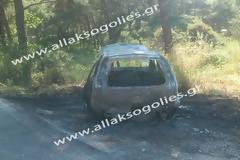 Κάηκε ολοσχερώς Ι.Χ. αυτοκίνητο από διαρροή βενζίνης στο νησί της Ρόδου