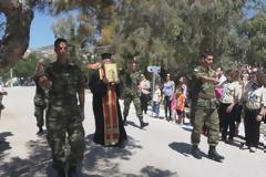 Γιόρτασαν τον Άγιο Γεώργιο στο στρατόπεδο Σύρου