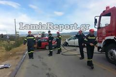 Λαμία: Σοβαρό τροχαίο με ένα νεκρό - Συναγερμός για διαρροή υγραερίου