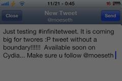 Infinite Tweet: Cydia tweak new