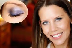 Εντυπωσιακό ανοιξιάτικο μακιγιάζ σε μωβ αποχρώσεις