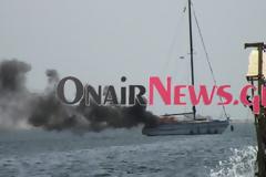 Μεσολόγγι: Φωτιά σε κότερο, στο νοσοκομείο δύο άτομα