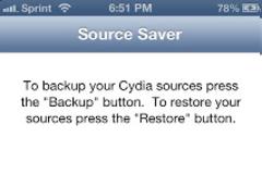 Source Saver: Cydia tweak new free...κρατήστε backup τον cydia εύκολα