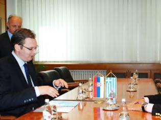 Φωτογραφία για Δήλωση Π. Παναγιωτόπουλου μετά τη συνάντηση του με τον Πρώτο Αντιπρόεδρο της Σερβικής Κυβέρνησης, Υπουργό Άμυνας και Αρχηγό του Προοδευτικού Κόμματος, Αλεξάντερ Βούτσιτς