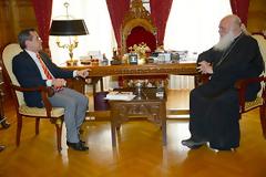 Συνάντηση Ν. Νικολόπουλου με τον Αρχιεπίσκοπο