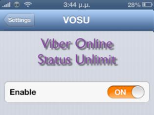 Φωτογραφία για ViberOnlineStatusUnlimit: Cydia tweak new free by Omokas
