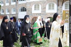 3217 - Σήμερα ο Πατριάρχης Μόσχας θα επισκεφθεί τις Ι. Μονές Μεγίστης Λαύρας, Ιβήρων, Παντοκράτορος και την Ι. Σκήτη Βογορόδιτσα
