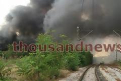 Θεσσαλονίκη: Φωτιά στη δυτική είσοδο - ΦΩΤΟ & ΒΙΝΤΕΟ