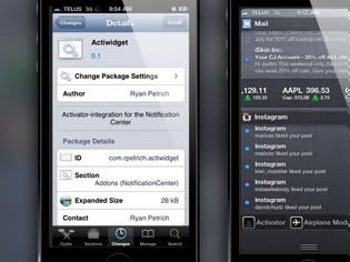 Φωτογραφία για ActiWidget: Cydia tweak new free