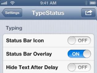 Φωτογραφία για TypeStatus: Cydia tweak update free