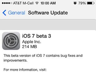 Φωτογραφία για iOS 7 beta 3 είναι διαθέσιμο