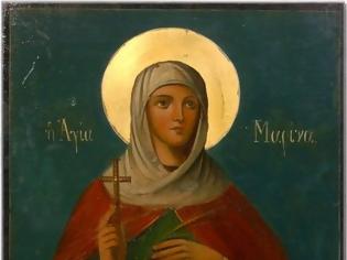 Φωτογραφία για 3406 - Αγιορείτικη εικόνα της Αγίας Μαρίνας με ενσωματωμένο λείψανό της