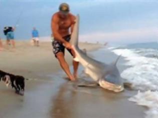 Φωτογραφία για Βίντεο: Πάλεψε με γυμνά χέρια με έναν... καρχαρία!
