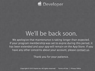 Φωτογραφία για Η σελίδα της Apple για τους προγραμματιστές εξακολουθεί να είναι κλειστή