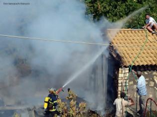 Φωτογραφία για Φωτιά σε σπίτι στη Βαυκερή Λευκάδας [Video & Photos]