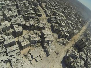 Φωτογραφία για Αεροφωτογραφίες δείχνουν την πλήρη καταστροφή της Συριακής πόλης Χομς