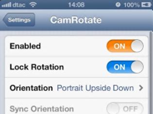 Φωτογραφία για CamRotate: Cydia tweak new free