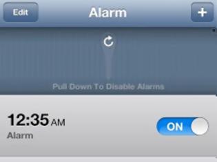 Φωτογραφία για Pull To Disable Alarms: Cydia tweak free