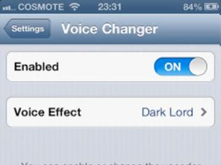 Φωτογραφία για VoiceChanger :Cydia tweak new...πλέον διαθέσιμο