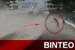 BINTEO - Γυναίκα Εκσφεντονίστηκε απο εξάτμιση Αεροπλάνου σε τσιμεντένιο τοίχο